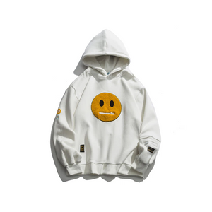 Zipper Pocket Smile Hoodie - xtreetapparel