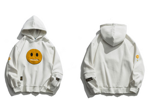 Zipper Pocket Smile Hoodie - xtreetapparel