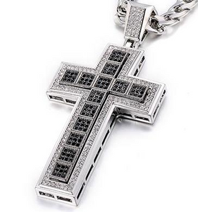 Iced Out Double  Cross Pendant - xtreetapparel