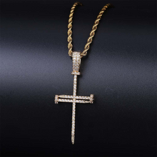 Load image into Gallery viewer, Iced Out Triple Cross Pendant - xtreetapparel