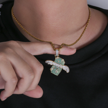Load image into Gallery viewer, Iced Out Flying Cash Pendant - xtreetapparel