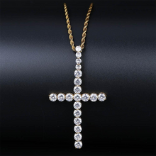 Load image into Gallery viewer, Iced Out Triple Cross Pendant - xtreetapparel