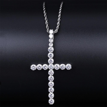 Load image into Gallery viewer, Iced Out Triple Cross Pendant - xtreetapparel