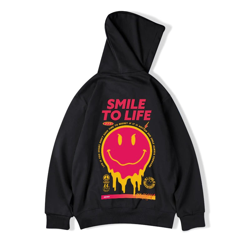 Smile To Live Hoodie - xtreetapparel