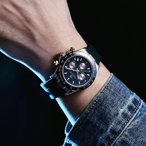 PAGANI DESIGN Automatic Chronograph Watches - Rubber Band - xtreetapparel