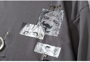 Manga Illustration Sweatshirt - xtreetapparel