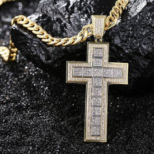 Load image into Gallery viewer, Iced Out Double  Cross Pendant - xtreetapparel